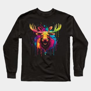 Moose Happiness Long Sleeve T-Shirt